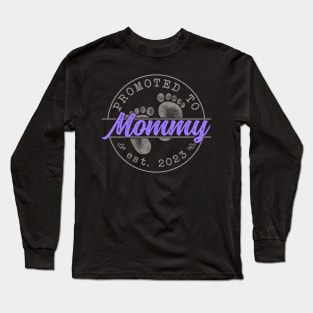 Promoted to Mom (sunset purple) - Mothers Day 2023 Long Sleeve T-Shirt